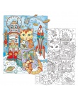 1 sztuk 24 strony kreatywny koty kolorowanka dla dzieci dorosłych stres zabić czas Graffiti malowanie książka z rysunkami