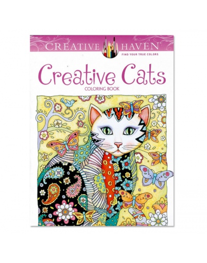 1 sztuk/zestaw śliczne nie kreatywny koty kolorowanki dla dorosłych 24 strony łagodzenia stresu antystresowy kolorowanka dla dor