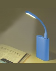 1 sztuk składany niebieski Super jasne światło Led USB Mini przenośny, elastyczny książki światło lampka do czytania do mobilneg