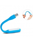 1 sztuk składany niebieski Super jasne światło Led USB Mini przenośny, elastyczny książki światło lampka do czytania do mobilneg