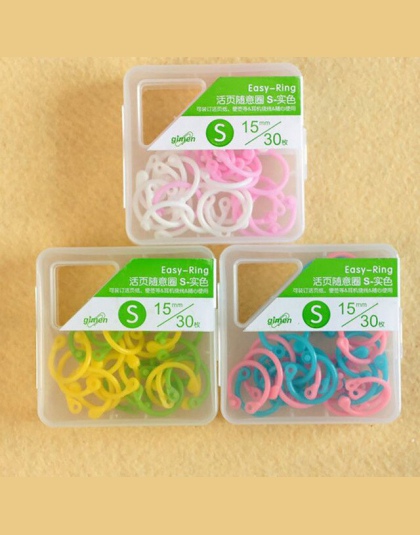 Kolorowe plastikowe koło pierścień wielofunkcyjny kreatywny luźne liści spoiwa pierścień dla DIY album Binder Hoops biurowe wiąż
