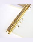 1 Pc A7 2 otwory złoty Metal spirali spoiwa ze stali nierdzewnej segregator folderu klip luźne pierścionek w kształcie liści spi