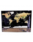 82.5X59.4 cm czarny świata podróży Scratch Off mapa spersonalizowane usunąć mapie świata bez rury kreatywny dekoracji naklejki ś