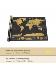 Deluxe czarny dekoracji mapa świata Scratch off mapa świata spersonalizowany podróży Scratch do mapy pokój dekoracji wnętrz nakl
