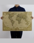 Najnowszy Vintage mapa świata dekoracja wnętrz szczegółowe antyczne plakat na ścianę wykres Retro papier matowy papier pakowy 28