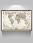 Duża Vintage mapa świata materiały biurowe szczegółowe antyczne plakat na ścianę wykres Retro papier matowy papier pakowy 28*18 