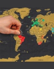 1 sztuk podróży Scratch mapa złota folia mapa podróży świata podróży Scratch Off folia warstwa powłoki mapa świata szkolne mater