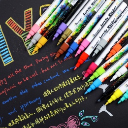18 kolor metaliczny długopis mikronowy szczegółowe znakowania kolor Metal Marker do Album czarny papier rysunek szkolne artykuły