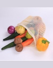 Warzyw popularne bawełniane owoce i warzywa z sznurkiem wielokrotnego użytku domu 1 PC do przechowywania w kuchni worki siatkowe