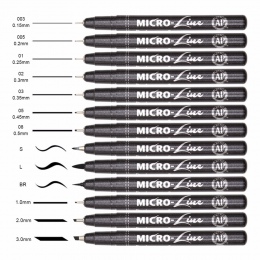 Wysokiej jakości 13 sztuk mikronów Neelde rysowanie linii pióro ręcznie długopisy wodoodporny Pigment szkic markery pióra do pro