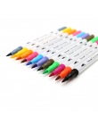 Wysokiej jakości 24 kolory/pudełko z podwójną końcówką marker do malowania długopis na bazie wody 0.4mm dzieła wskazówka z 1-2mm