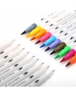 Wysokiej jakości 24 kolory/pudełko z podwójną końcówką marker do malowania długopis na bazie wody 0.4mm dzieła wskazówka z 1-2mm