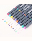 10 kolorów/zestaw 0.38 MM cienka wkładka kolorowe pisaki akwarela markery na bazie dla Manga Anime szkic pióro do rysowania