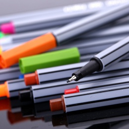 24 kolory długopisy Fineliner Superfine Marker Pen 0.4mm na bazie wody różne atrament rysunek sztuka dla dzieci Graffiti hak dłu