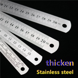 Do szycia do szycia stóp 15-30 cm metalowe ze stali nierdzewnej linijka prosta władca narzędzie precyzyjne dwustronne narzędzie 