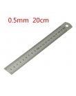 Dwustronnie 0.7mm 50 cm i 0.5mm 30 cm/20 cm/15 cm skala ze stali nierdzewnej linijka prosta narzędzie pomiarowe szkolne materiał