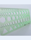 1 sztuk geometria rysunek szablon linijka 22*10.5 cm zielone plastikowe laboratorium studenckiego biurowe narzędzie pomiarowe li
