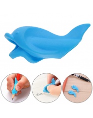10 sztuk/partia delfin ryby pisania korekta urządzenie do trzymania korekta pióra silikonowe papiernicze zestaw prezenty dziecko
