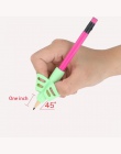 Z dwoma palcami uchwyt na długopis silikonowe dla dzieci nauka narzędzie do pisania urządzenie do korekty zestaw kredek papierni