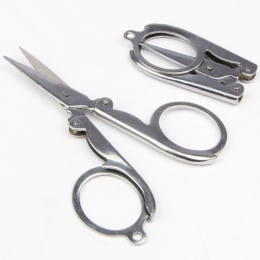 Nożyczki biurowe przenośne nożyczki składane Mini składane podróży nożyczki Handmade papier srebrne nożyczki ze stali
