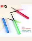 Kreatywny wielofunkcyjny składane nożyczki z 10 cm linijka, Craft nożyczki do cięcia papieru cukierki kolorowy nóż szkolne mater