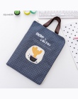 Kreatywny ręcznie torba na dokumenty na płótnie prosty styl projektowania Zipper ołówek torby dziewczyny torebka studentów uchwy