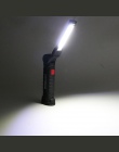 Przenośny 5 tryb COB latarka latarka LED ładowane na USB Work Light magnetyczne kolby Lanterna hak do zawieszania lampy na zewną