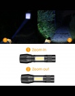 COB LED latarka Super jasne wodoodporny ręczny latarki latarka kieszonkowe światło robocze do oświetlenia awaryjnego przez 1xAA 