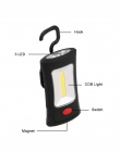 2 tryb COB LED magnetyczna robocza składany hak kieszonkowa latarka Handy lampy Camping oświetlenie namiotu inspekcja awaryjna L