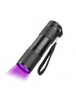 9 LED latarka UV światła 395nm ultrafioletowe światło Blacklight UV latarka bateria AAA do Marker kontroler wykrywania