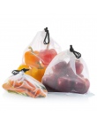 9 sztuk/zestaw wielokrotnego użytku wielokrotnego użytku siatki torby z siatki kuchnia owoce warzywa torby do przechowywania zab