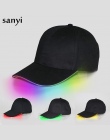 LED światło lampy błyskowej reflektor czapka z daszkiem czapka z daszkiem moda LED oświetlone blask Club Party czarny tkaniny po