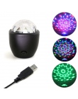 LED USB Mini aktywowane głosem kryształ magia piłka doprowadziły etap kula dyskotekowa żarówka jak oświetlenie imprezowe Flash ś