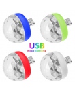 Mini USB LED Disco etap światła przenośne rodzina Party magiczna kula lampa kolorowa Bar Club etap efekt lampa dla telefonu komó