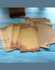 Kraft brązowy papier listowy 16 arkuszy w stylu Vintage kwiat projekt papier firmowy list papier do pisania list Pad rysunek szk
