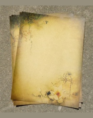Zestaw eleganckiej papeterii do listów w modnym kwiatowym wzorze ozdobny papier