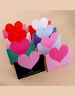 5 sztuk miłość serce Kraft papieru pocztówki okolicznościowe życzenia koperta dla DIY festiwal powitać karty artykuły papiernicz