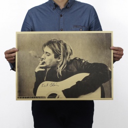 Cobain Frontman nirvany palenia papier pakowy vintage film plakat Home Decoration Art czasopisma Retro plakaty i reprodukcje