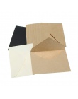 20 sztuk/zestaw klasyczny brązowy biały czarny Kraft puste Mini okno papieru koperty zaproszenie na ślub koperta prezent koperta