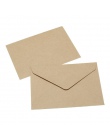 20 sztuk/zestaw klasyczny brązowy biały czarny Kraft puste Mini okno papieru koperty zaproszenie na ślub koperta prezent koperta