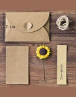 10.5X7.1 cm 1 zestaw papier pakowy vintage prezent kartka okolicznościowa z kopertą ręcznie zrobiony kwiatek papieru naklejki ko
