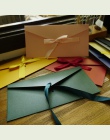 50 sztuk/zestaw Vintage wstążka Kraft puste papierowe koperty zaproszenie na ślub koperta/prezent koperta/12 kolory Drop Shippin