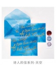 3 sztuk/partia kwas siarkowy koperta papierowa liść gwiazda książę laserowe dekoracji dla karty ślub zaproszenie na list Scrapbo
