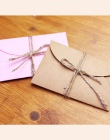 50 sztuk/zestaw w stylu Vintage miłość mały brązowy różowy Kraft puste mini koperty papierowe zaproszenie na ślub koperta/pozłac