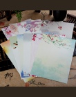8 sztuk chiński styl koperty w stylu Vintage kwiaty dekoracyjne papier do pisania list zestaw dla Student biurowe szkolne materi