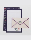 1 zestaw piękne 4 arkusz papieru listowego + 2 sztuk koperty drobny kwiat zwierząt list Pad zestaw papier do pisania dla biura s