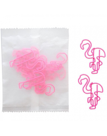 10 sztuk/partia śliczne Mini dekoracyjne metalowe różowy świnia Flamingo spinacze do papieru spinacze zakładek „ hotele ”oraz „ 