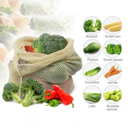 Wielokrotnego użytku do produkcji torba do przechowywania przyjazne dla środowiska bawełniane worki siatkowe owoce warzywa ecolo