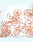 4 sztuk różnych kształt różowe złoto metalowe klipsy Kawaii zakładka Memo Clip śliczne spinacze do papieru szkolne materiały biu