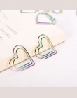 12 sztuk/zestaw Rainbow w kształcie serca w kształcie serca spinacze do papieru zakładek „ hotele ”oraz „ wynajem samochodów” na